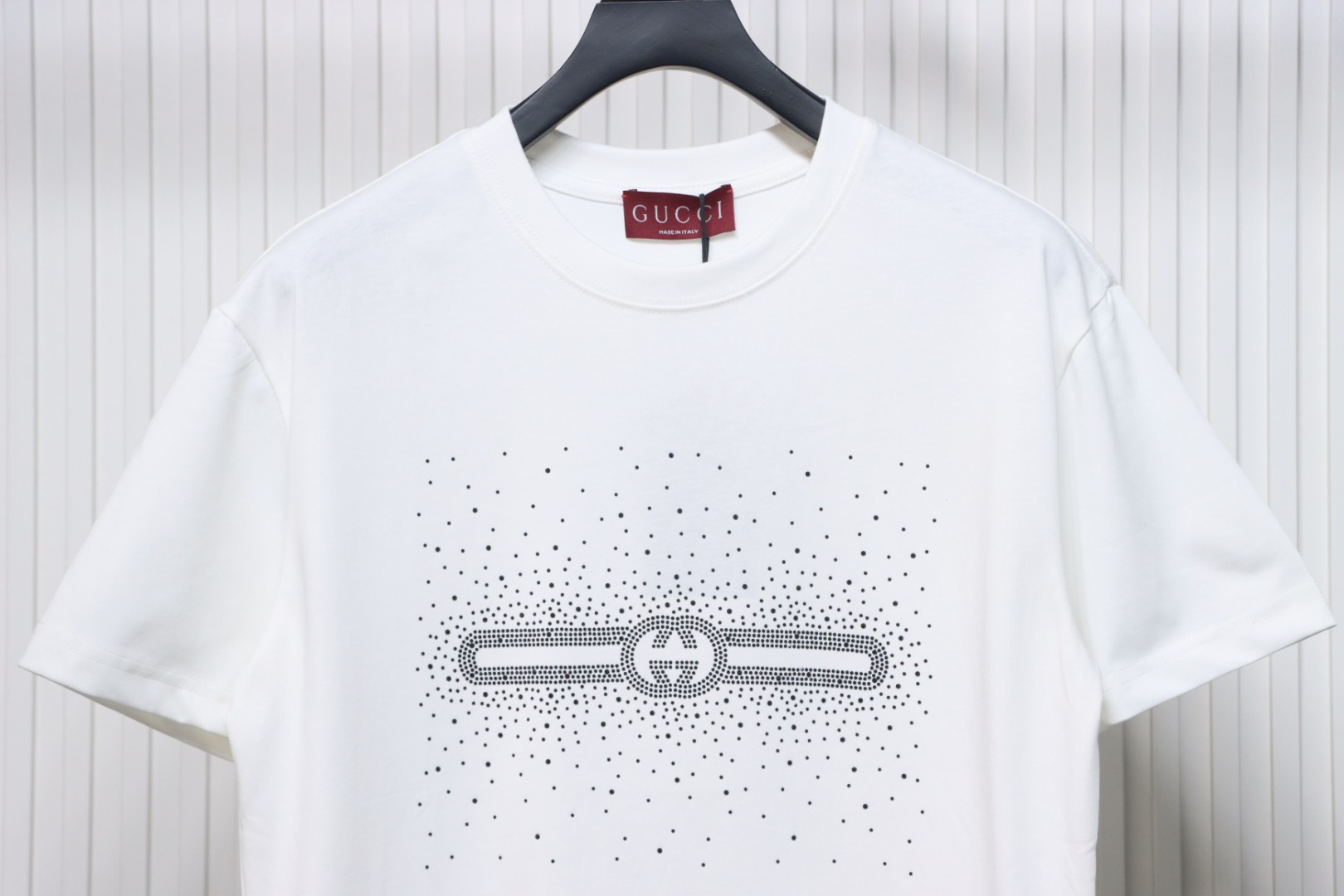 Gucci Crystal Hot Stamp Double G White