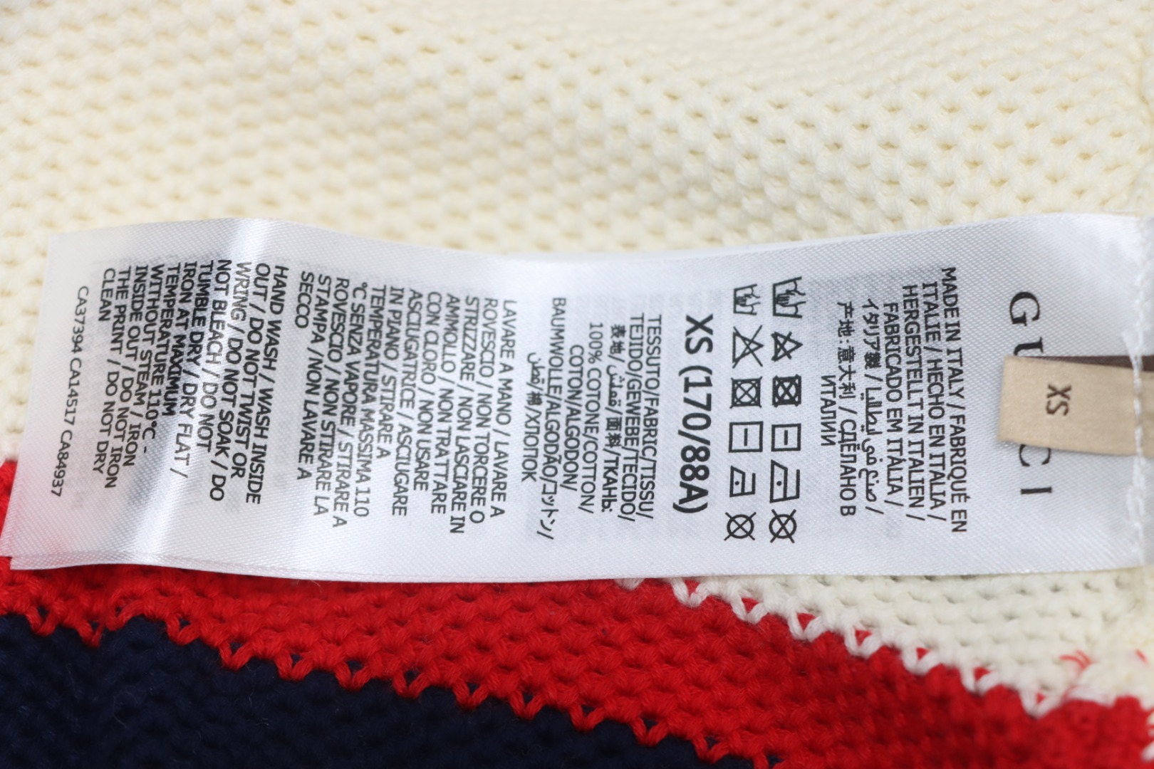 Gucci Double G embroidered on chest Polo knitted short sleeves Beige