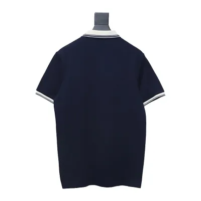 Gucci double G embroidered polo short sleeves on the chest  black 02