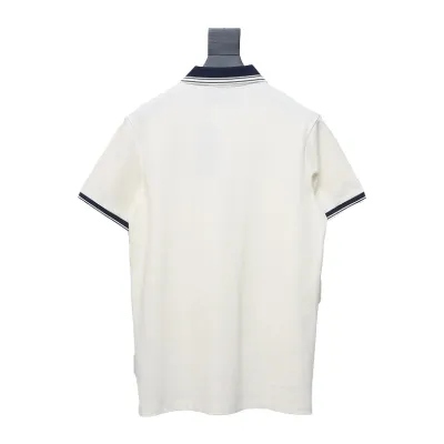 Gucci double G embroidered polo short sleeves on the chest, white 02