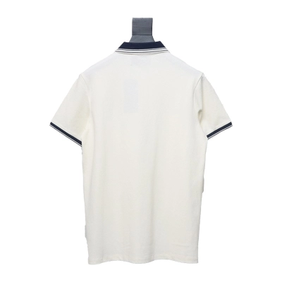 Gucci double G embroidered polo short sleeves on the chest, white 02