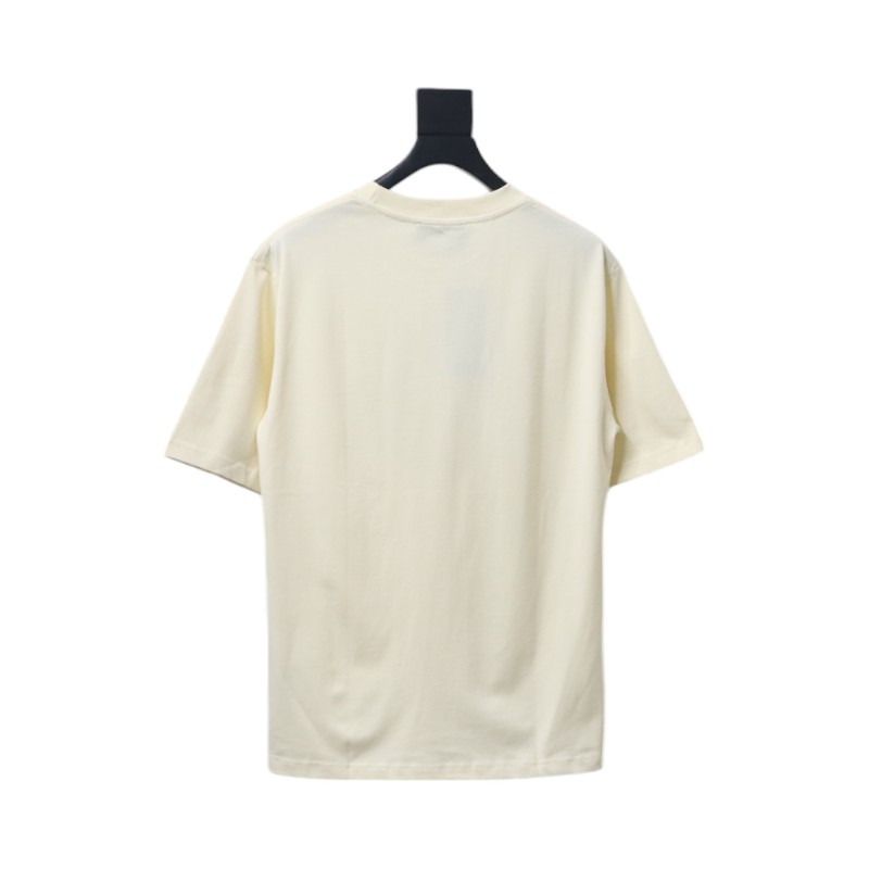 Gucci Double G interlocking logo foam print short sleeve T-shirt Beige