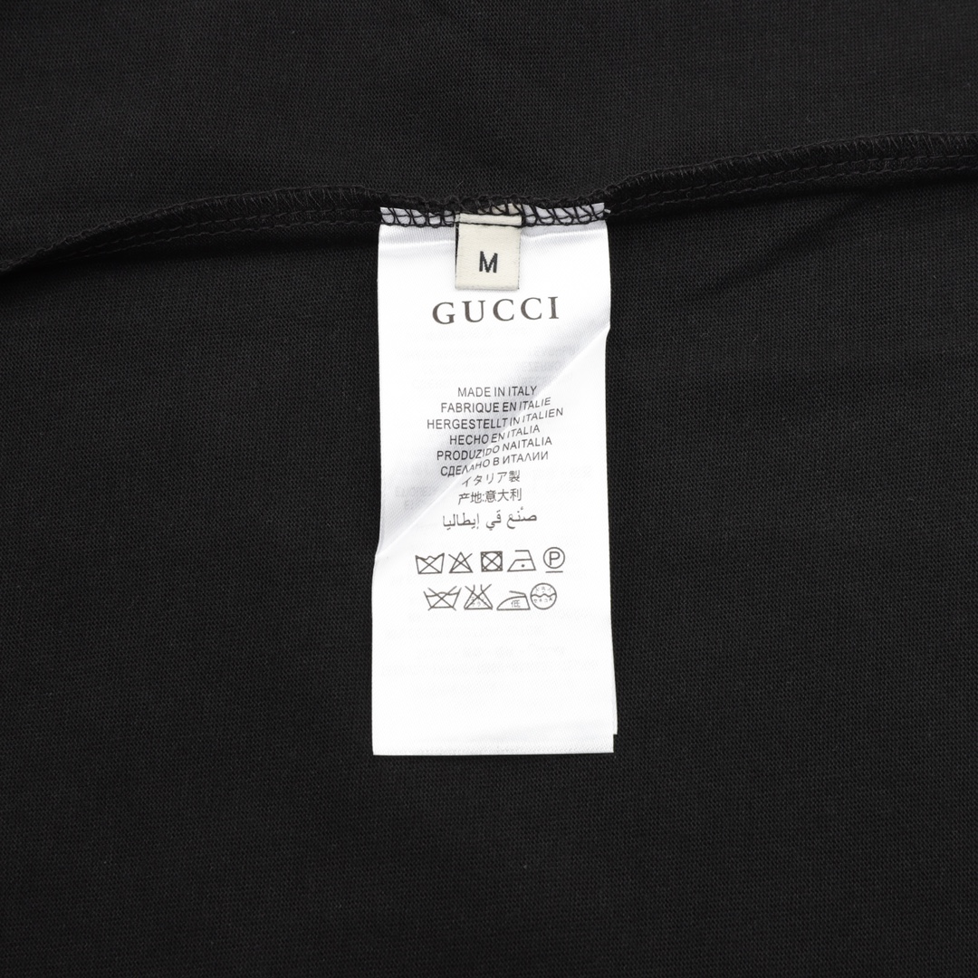 Gucci Double G interlocking logo foam print short sleeve T-shirt black