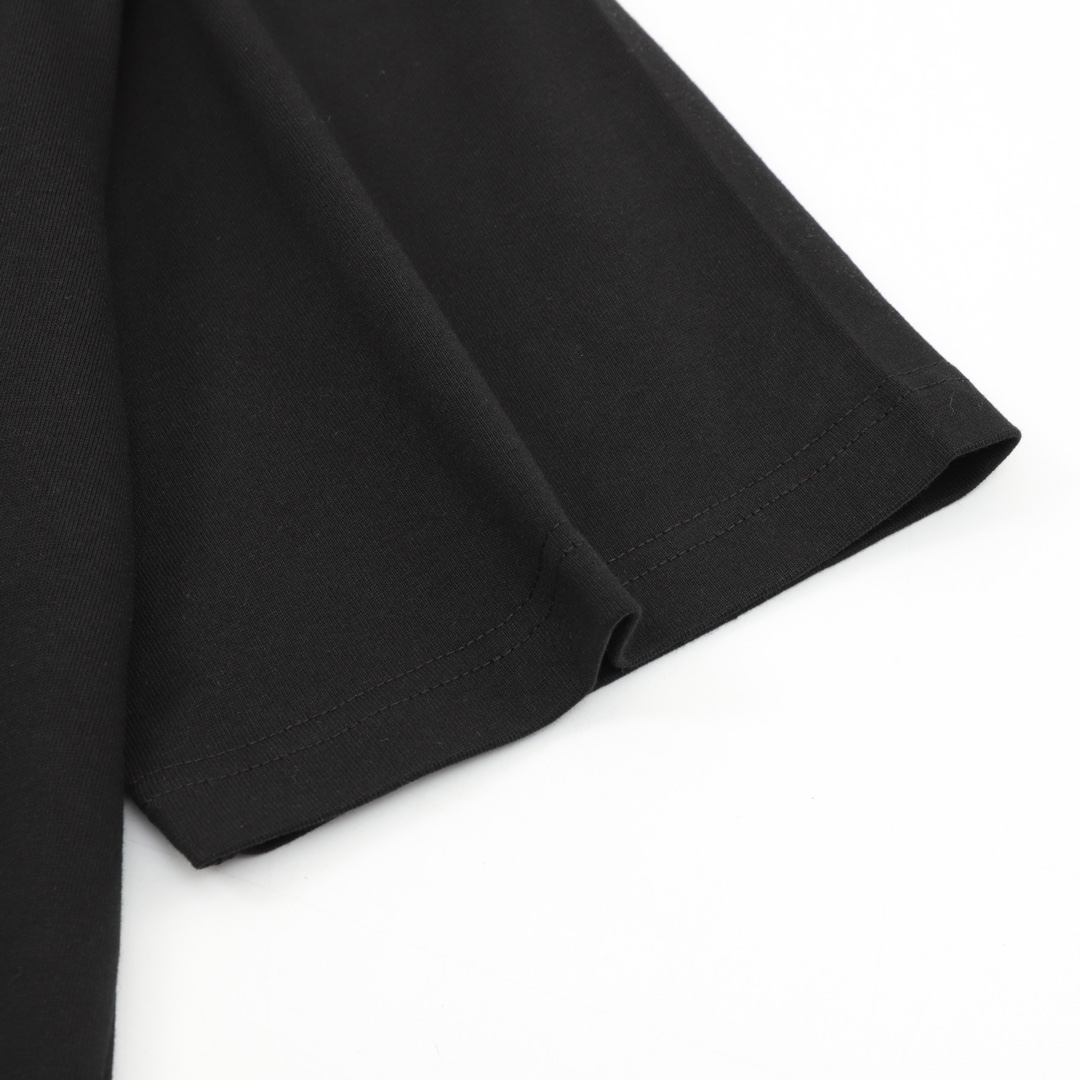 Gucci Double G interlocking logo foam print short sleeve T-shirt black