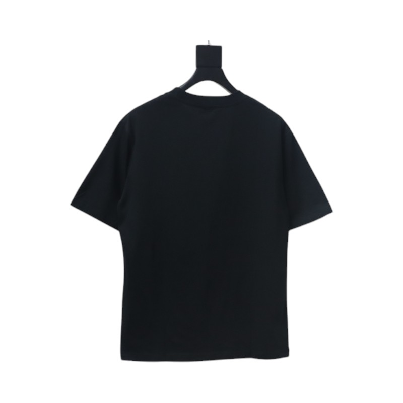 Gucci Double G interlocking logo foam print short sleeve T-shirt black