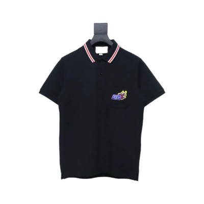 Gucci Dragon Year Limited Edition Chest Pocket Polo Short Sleeve Black 01