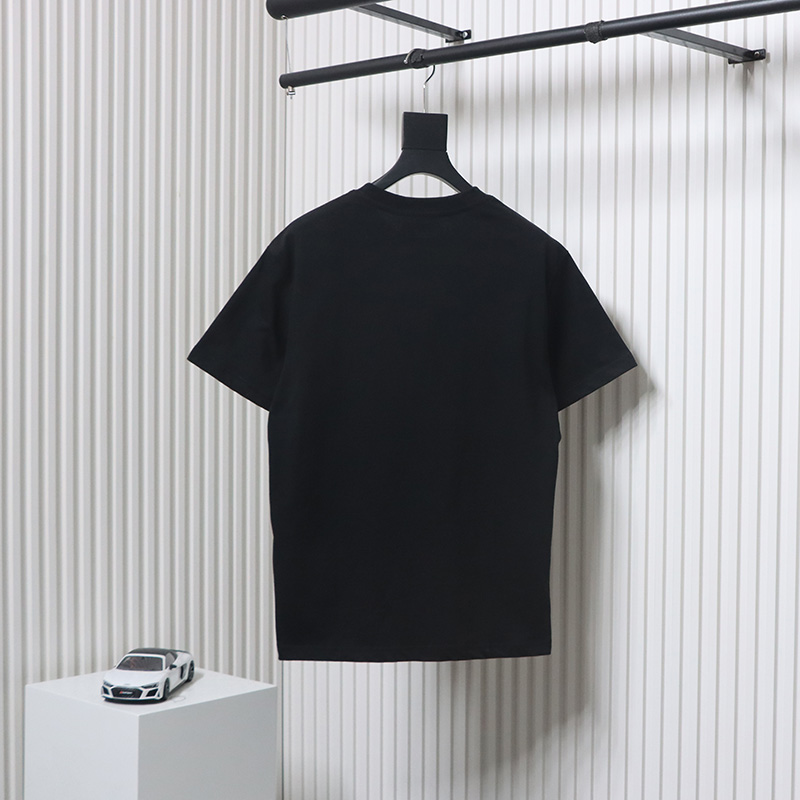 Gucci guc hollow letter logo print short sleeve black