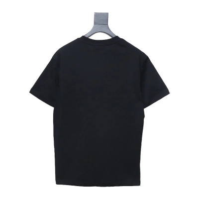Gucci guc hollow letter logo print short sleeve black 02