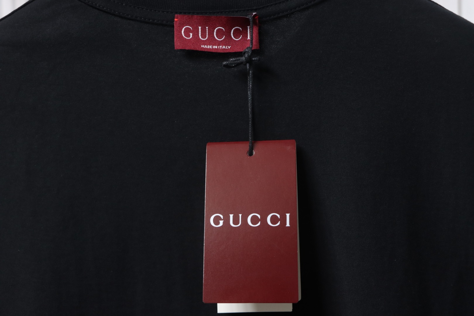 Gucci guc hollow letter logo print short sleeve black