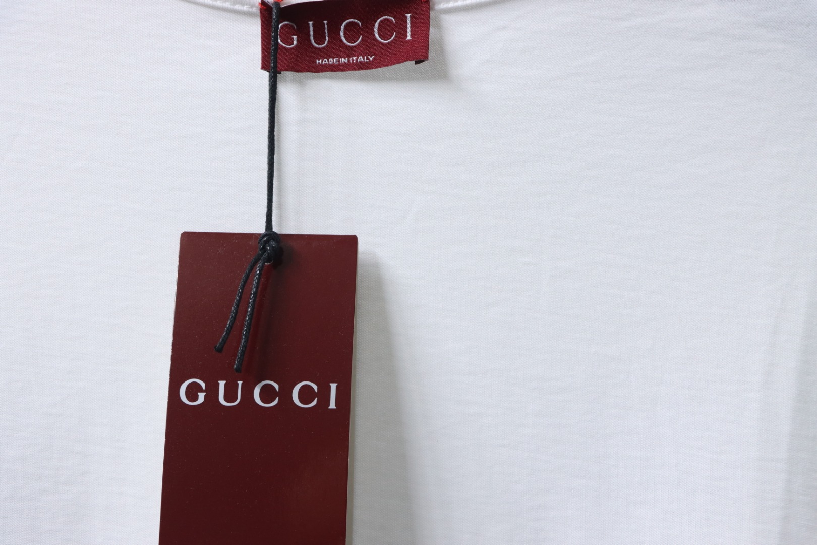 Gucci guc hollow letter logo print short sleeve White