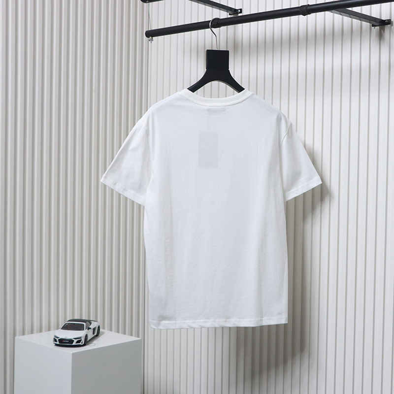 Gucci guc hollow letter logo print short sleeve White