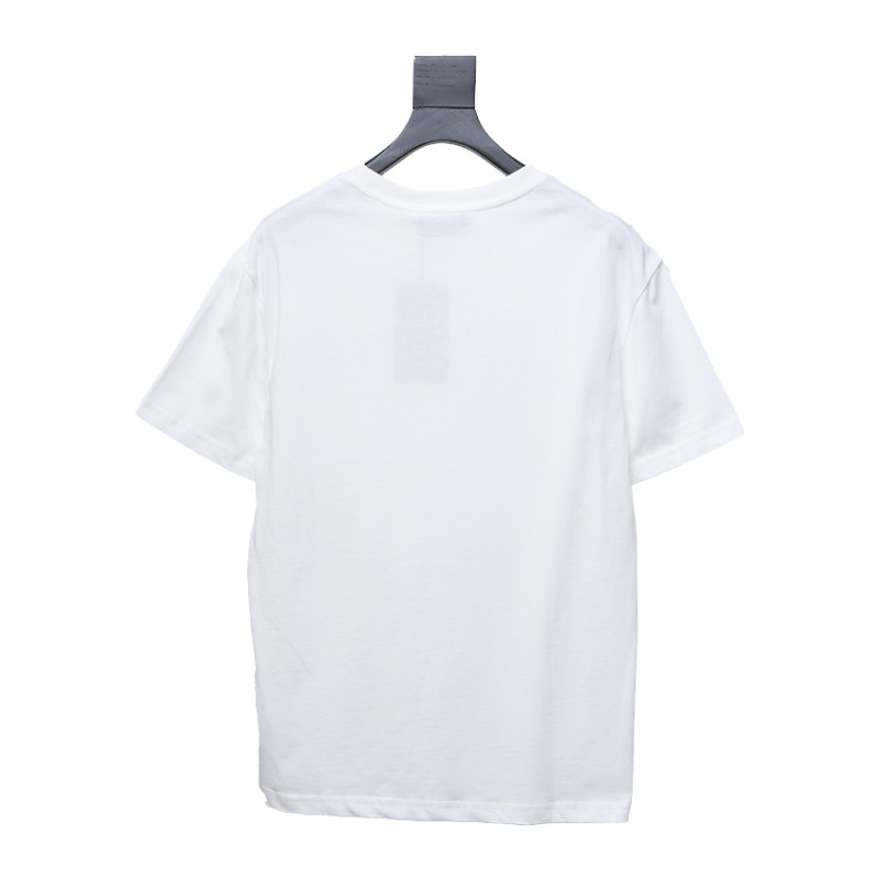 Gucci guc hollow letter logo print short sleeve White