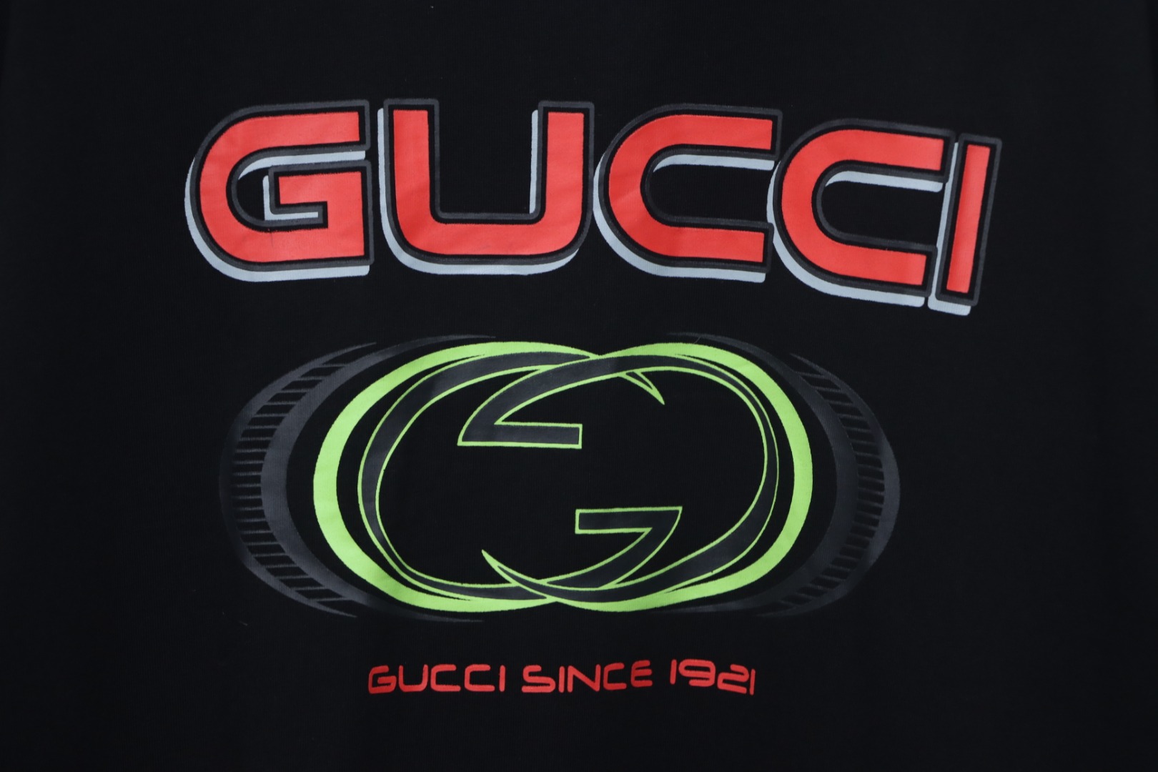 Gucci Multi-element Pattern Short Sleeve T-shirt Black