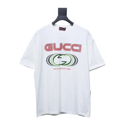 Gucci Multi-element Pattern Short Sleeve T-shirt White 01
