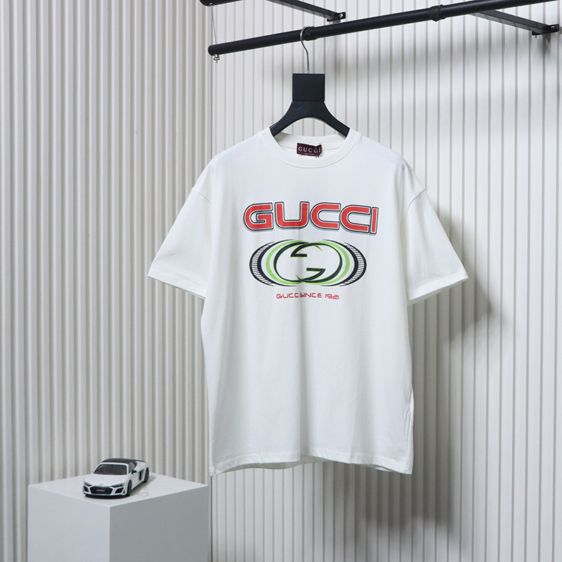 Gucci Multi-element Pattern Short Sleeve T-shirt White