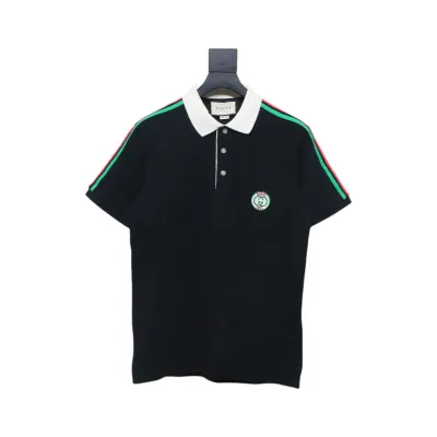 Gucci red and green striped 1921 limited edition pocket polo short sleeve black 01
