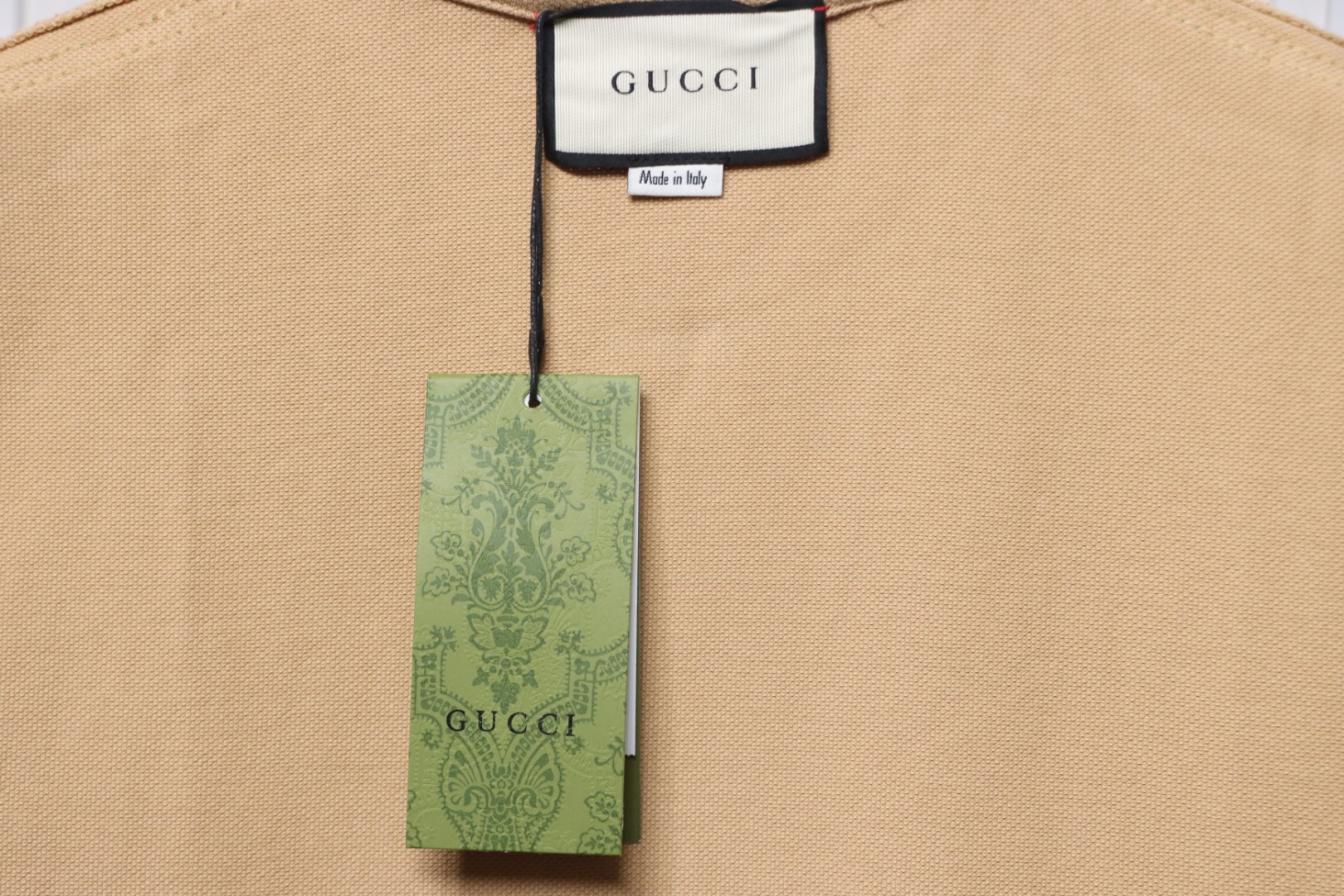 Gucci red and green striped 1921 limited pocket polo short sleeve brown