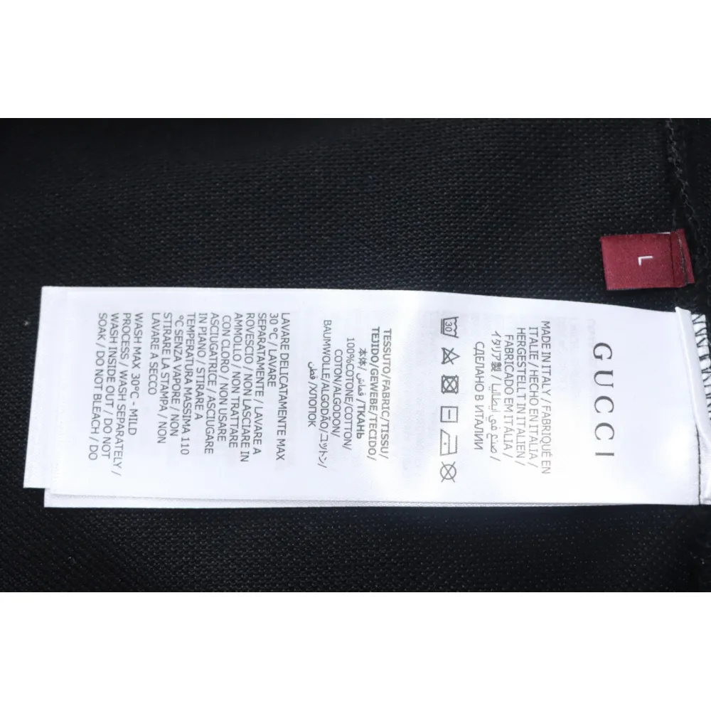 Gucci Simple Ribbon Letters POLO Shirt Black