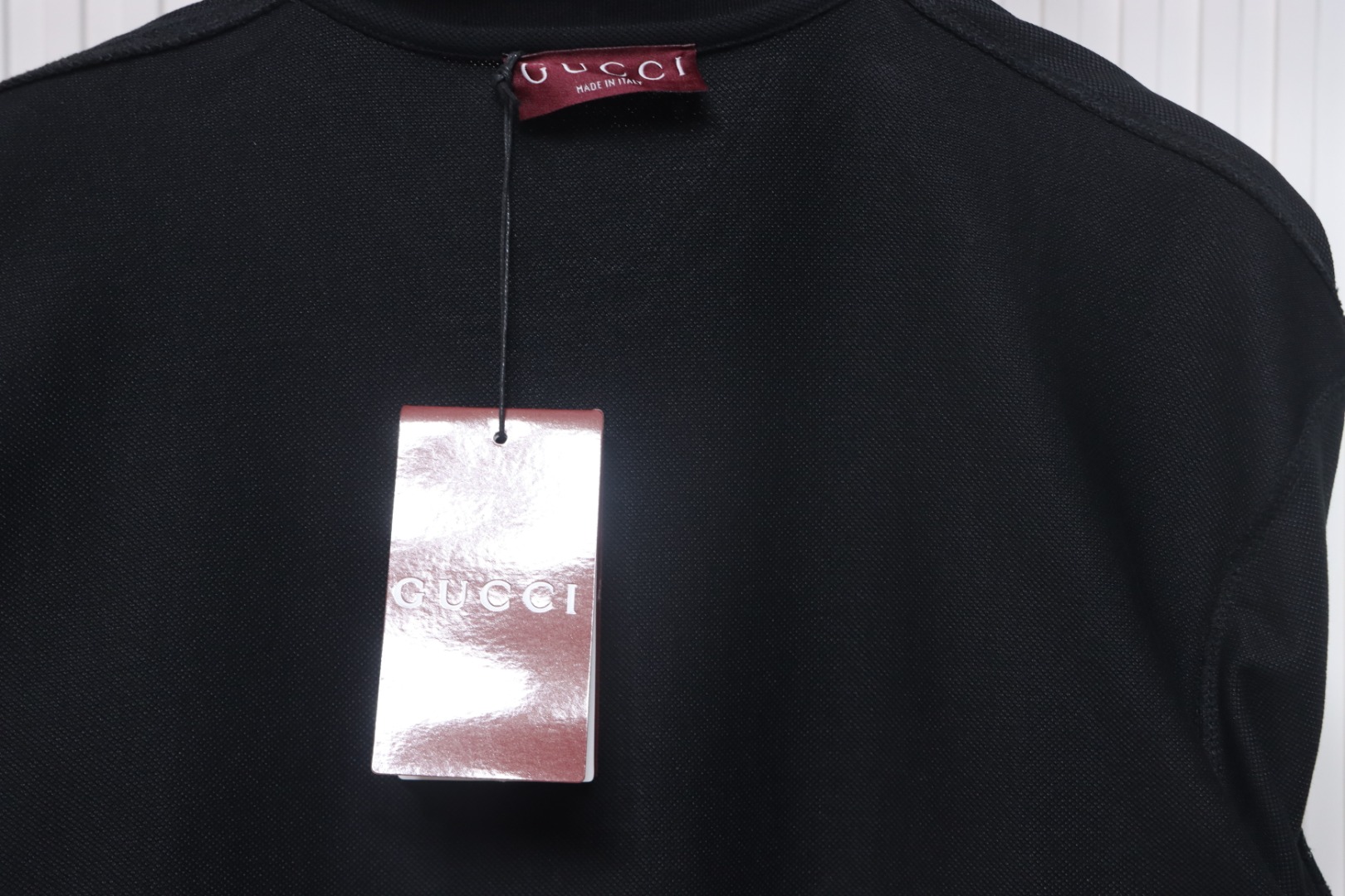 Gucci Simple Ribbon Letters POLO Shirt Black