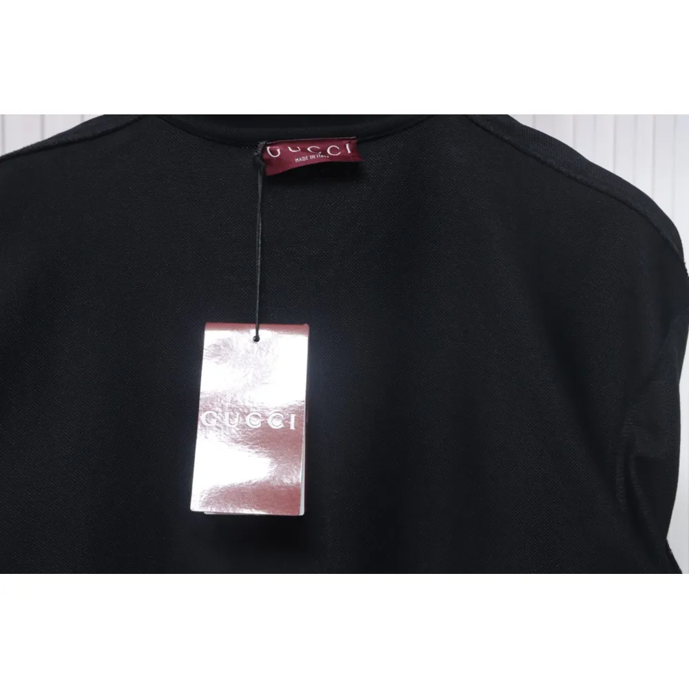 Gucci Simple Ribbon Letters POLO Shirt Black
