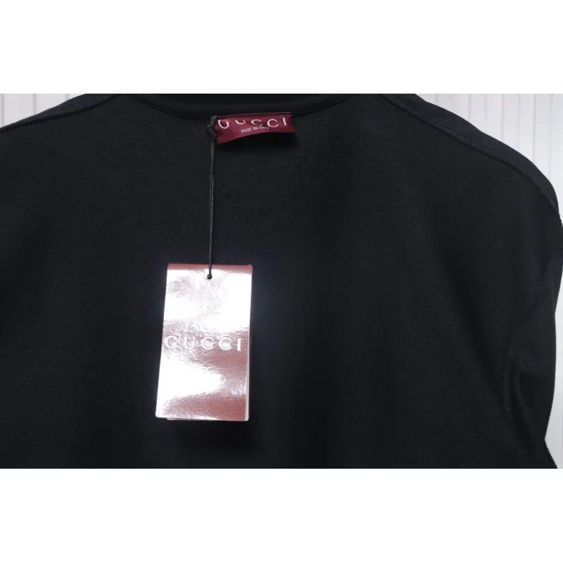 Gucci Simple Ribbon Letters POLO Shirt Black