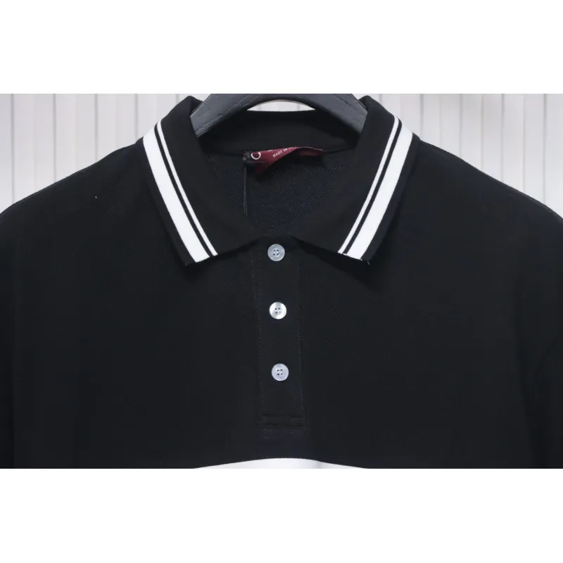 Gucci Simple Ribbon Letters POLO Shirt Black