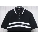 Gucci Simple Ribbon Letters POLO Shirt Black