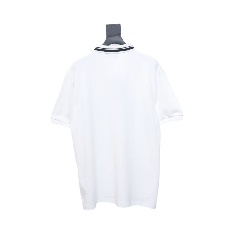 Gucci Simple Ribbon Letters POLO Shirt White