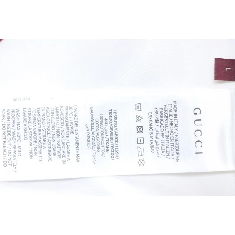 Gucci Simple Ribbon Letters POLO Shirt White