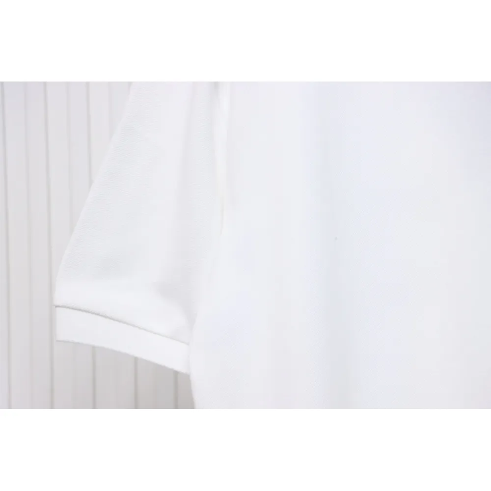 Gucci Simple Ribbon Letters POLO Shirt White