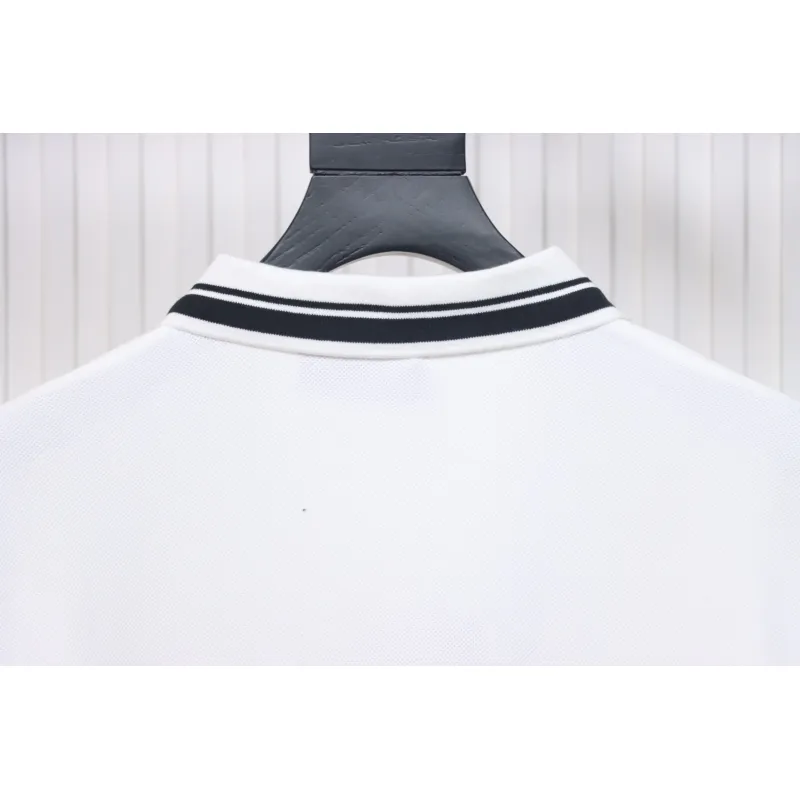 Gucci Simple Ribbon Letters POLO Shirt White