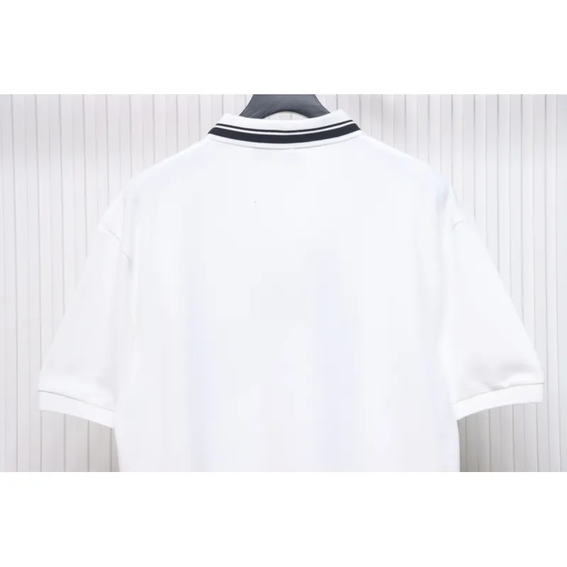 Gucci Simple Ribbon Letters POLO Shirt White
