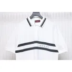 Gucci Simple Ribbon Letters POLO Shirt White