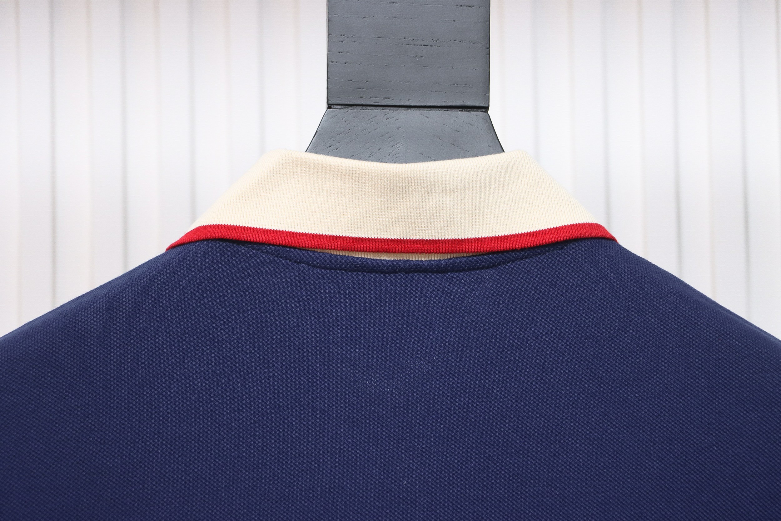 Gucci 23ss classic pocket embroidered double G Polo short sleeve blue