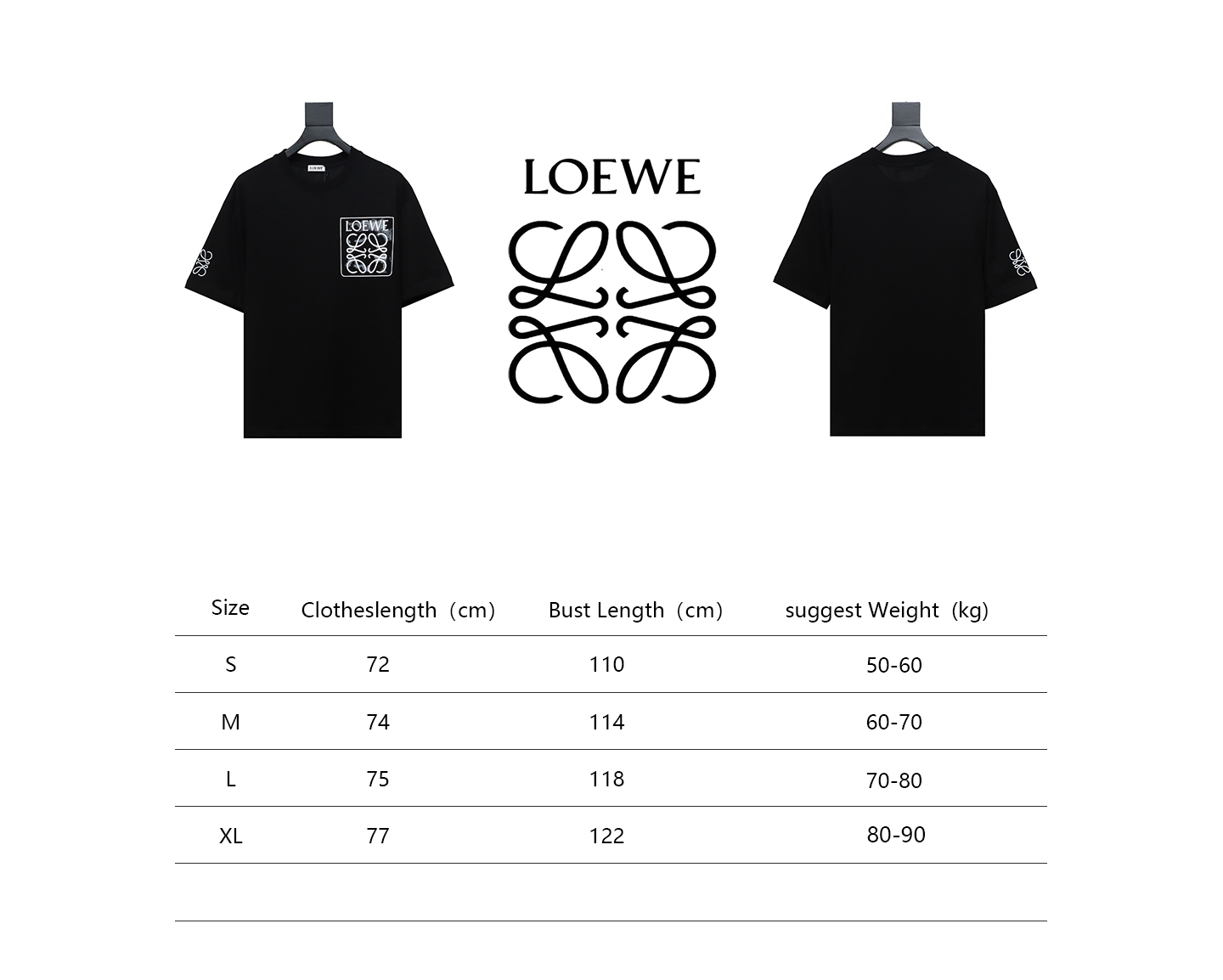 Loewe 24ss ink splash logo print short sleeve black