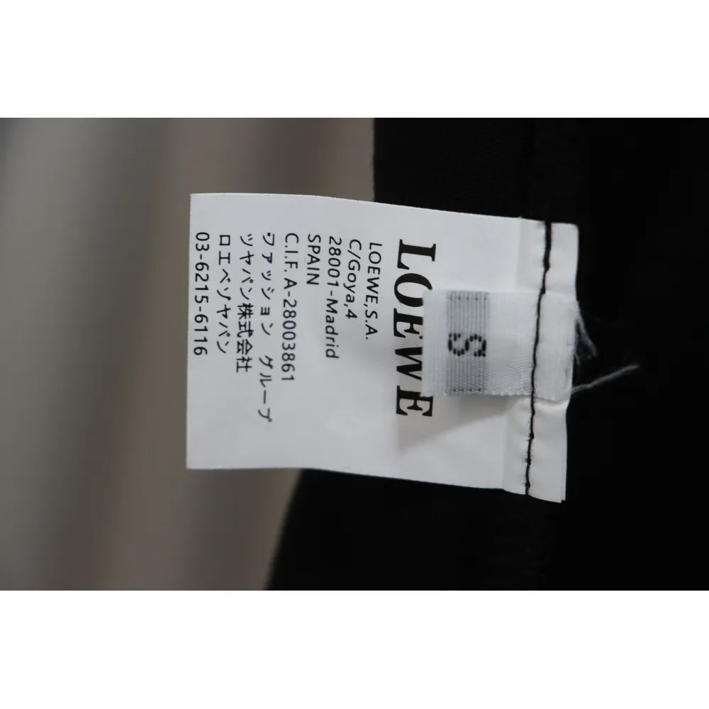 Loewe 24ss ink splash logo print short sleeve black