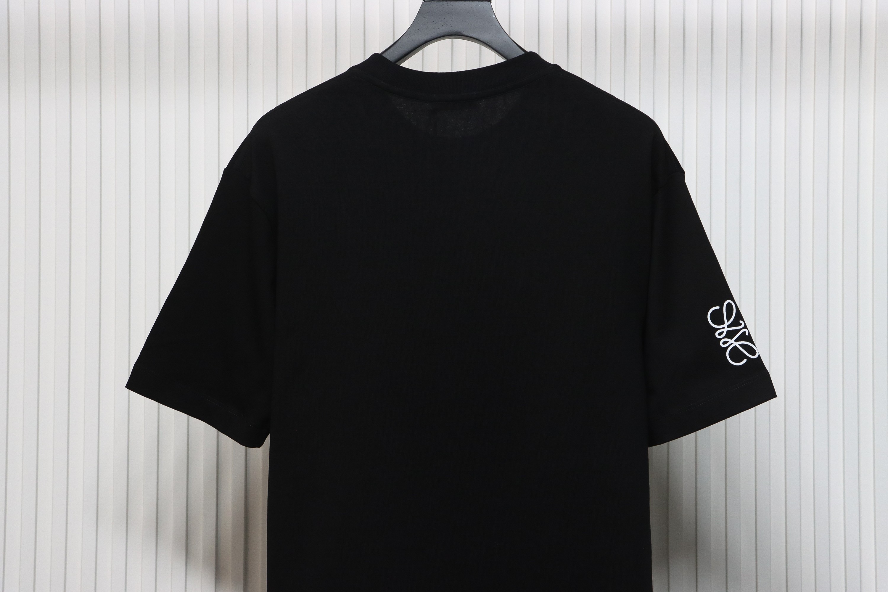 Loewe 24ss ink splash logo print short sleeve black