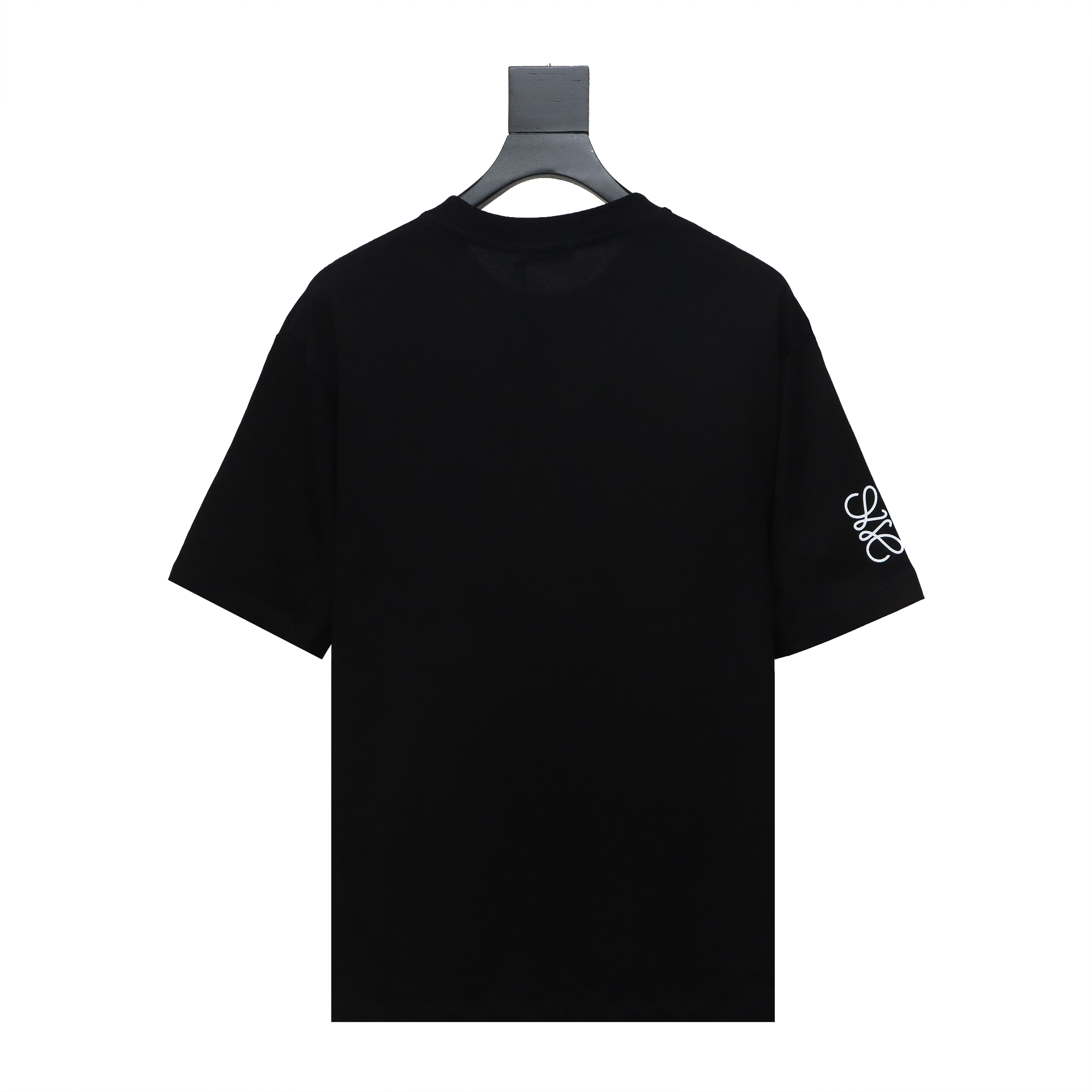 Loewe 24ss ink splash logo print short sleeve black