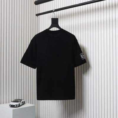 Loewe 24ss ink splash logo print short sleeve black 02