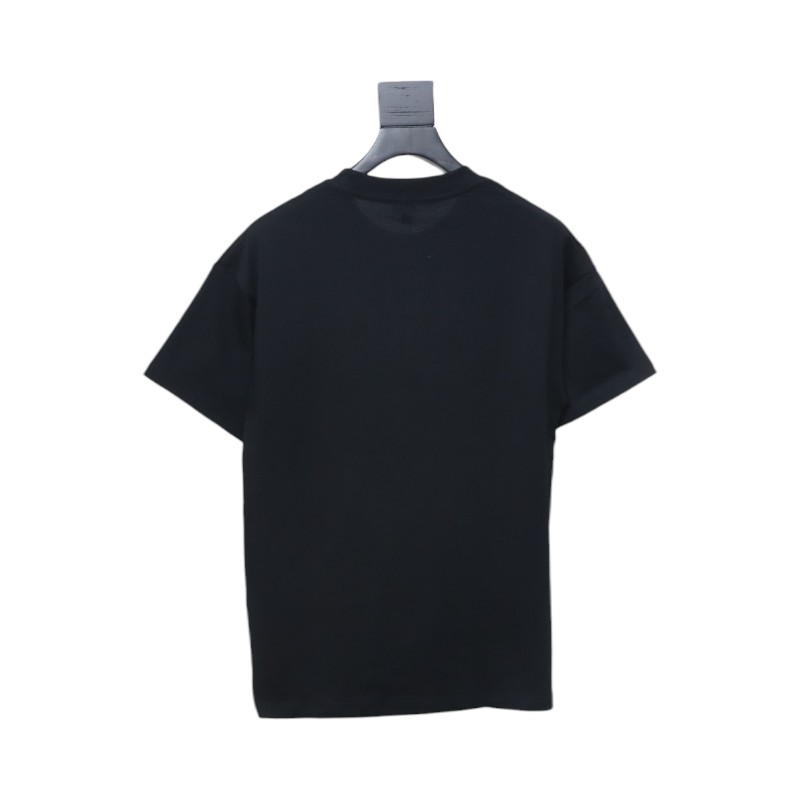 Loewe 25ss graffiti painted letter logo print short sleeve T-shirt black