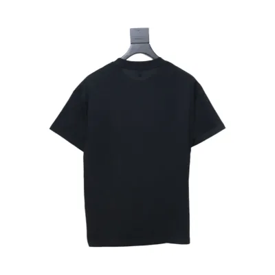 Loewe 25ss graffiti painted letter logo print short sleeve T-shirt black 02