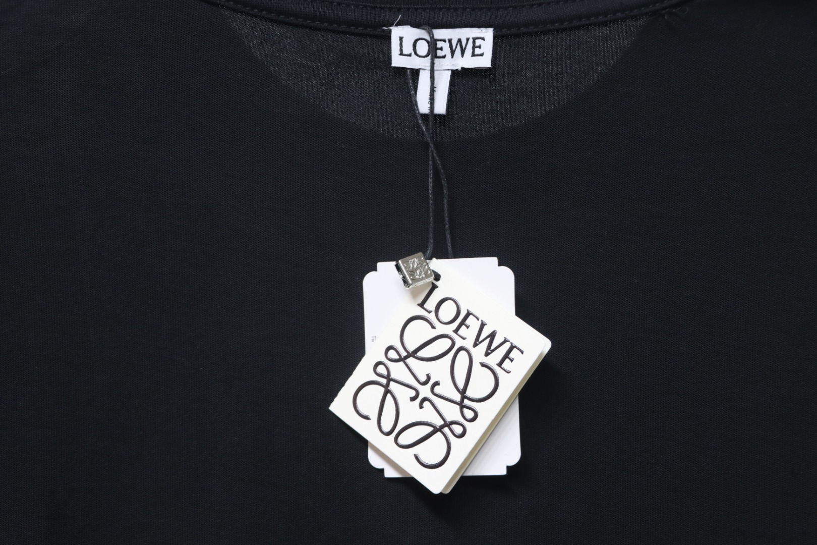 Loewe 25ss graffiti painted letter logo print short sleeve T-shirt black