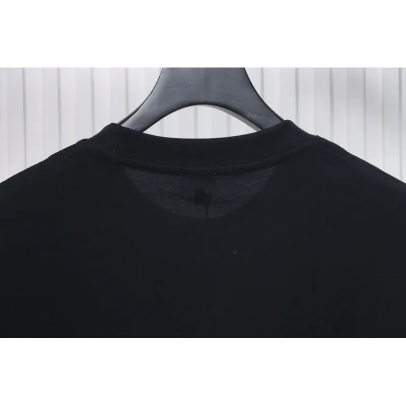 Loewe 25ss graffiti painted letter logo print short sleeve T-shirt black