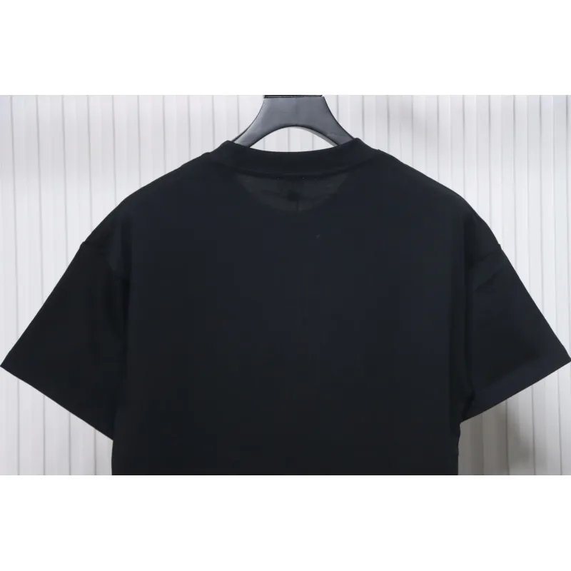 Loewe 25ss graffiti painted letter logo print short sleeve T-shirt black