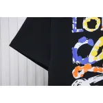 Loewe 25ss graffiti painted letter logo print short sleeve T-shirt black