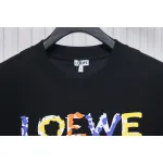 Loewe 25ss graffiti painted letter logo print short sleeve T-shirt black