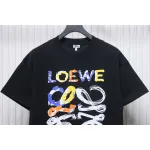 Loewe 25ss graffiti painted letter logo print short sleeve T-shirt black