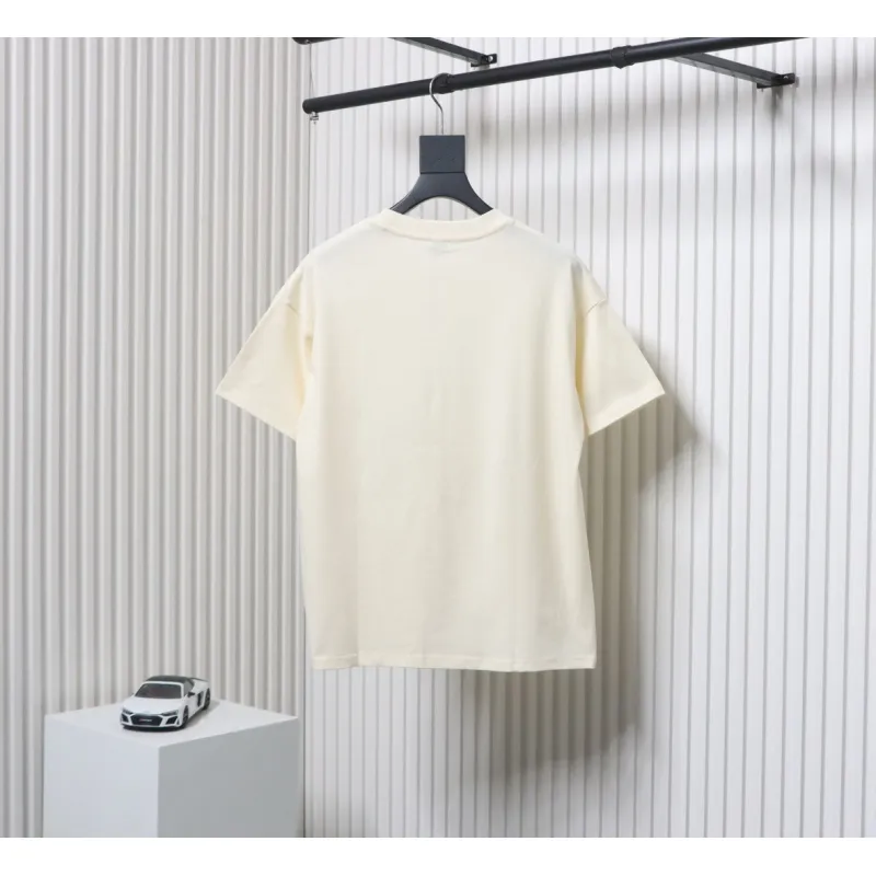 Loewe 25ss graffiti painted letter logo print short sleeve T-shirt white