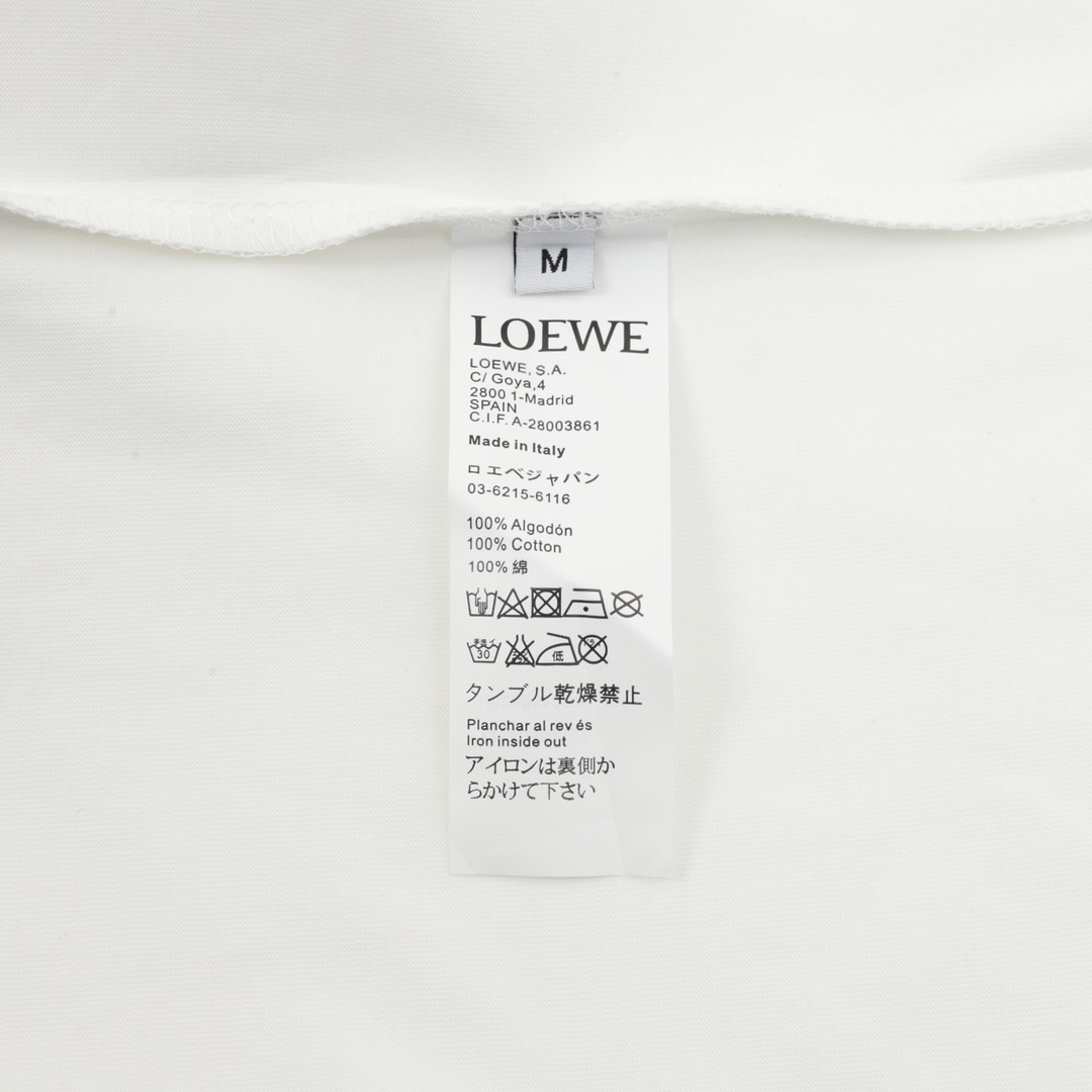 Loewe 25ss Octopus Print and Anagram Embroidered Short Sleeve T-Shirt White