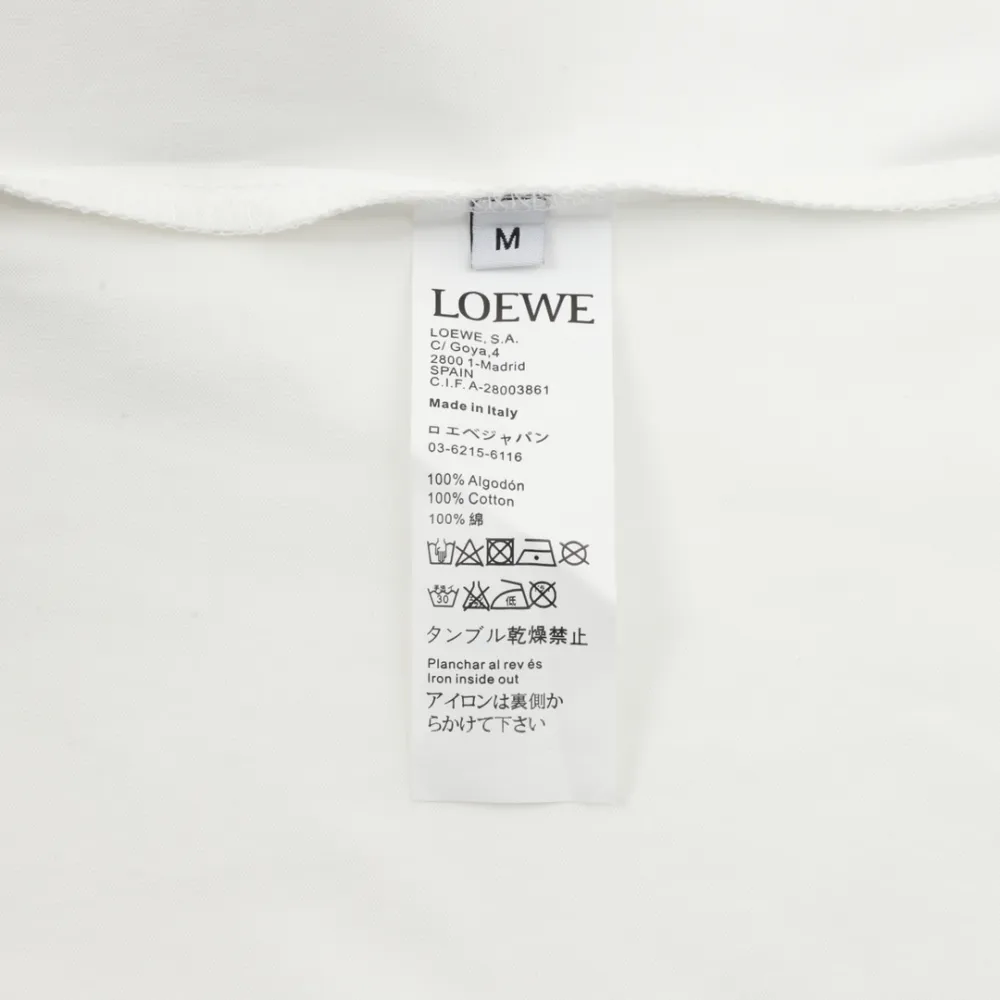Loewe 25ss Octopus Print and Anagram Embroidered Short Sleeve T-Shirt White